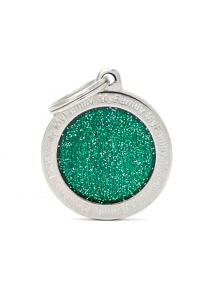 BIG CIRCLE GLITTER GREEN1