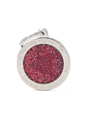 BIG CIRCLE GLITTER RED1