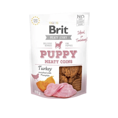 JERKY SNACK PUPPY TURKEY MEATY COINS FOR DOGS 80gr