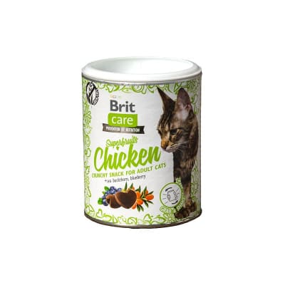 BRIT CARE CAT SNACK SUPERFRUITD CHIKEN