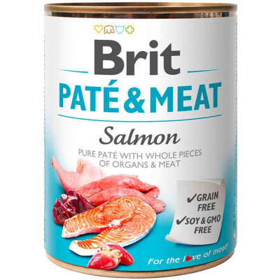 BRIT PATE & MEAT SALMON 800GR1