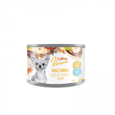 CALIBRA DOG VERVE GRAIN FREE LATA ADULT SMALL PATO Y PAVO 200GR1
