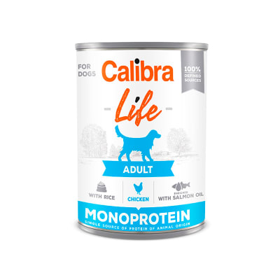 CALIBRA DOG LIFE LATA ADULTO CHICKEN WITH RICE 400GR1