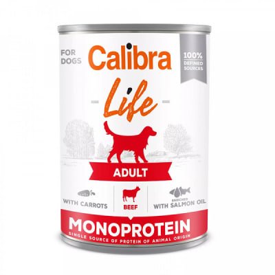 CALIBRA DOG LIFE LATA BEEF WIHT CARROTS 400GR