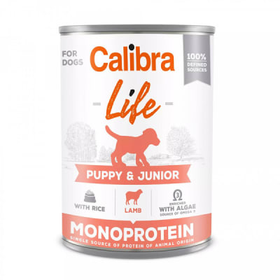 CALIBRA DOG LIFE LATA PUPPY & JUNIOR LAMB & RICE 400GR
