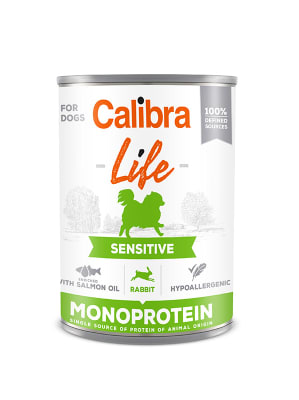 CALIBRA DOG LIFE LATA SENSITIVE RABBIT 400GR1