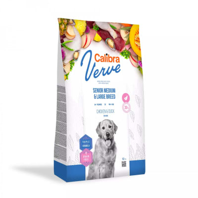 CALIBRA DOG VERVE GRAIN FREE SENIOR M&L POLLO PATO