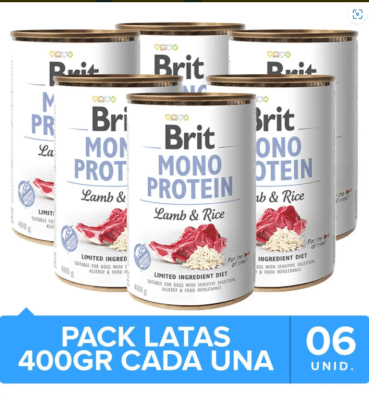 PACK 6X BRIT MONO PROTEIN LAMB 400 G 400GR