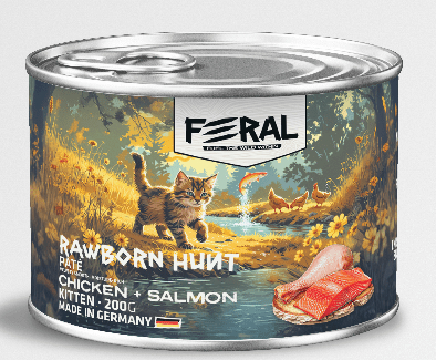 FERAL ALIMENTO HUMEDO GATITO POLLO Y SALMÓN 200GR