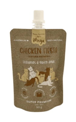 Winga Alimento Humedo Pouch Chicken Fiesta Gato 90 Gr Pollo