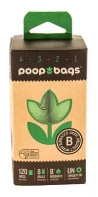 POOP BAGS 8 ROLLOS BIODEGRADABLE 120UNI1
