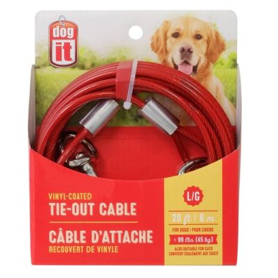 DOGIT CABLE ENGANCHE LARGO ROJO 6M