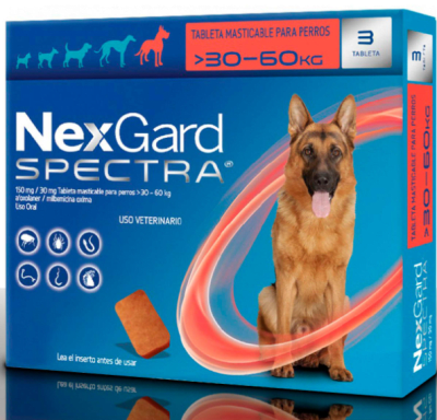 NEXGARD SPECTRA 30,1-60 KG X 3 COMP MAST1