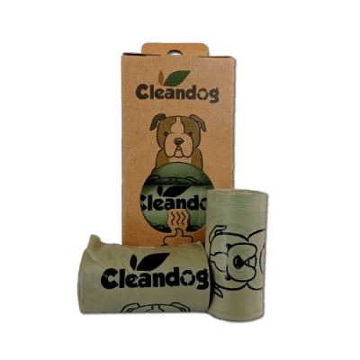 CLEANDOG 100% BIODEGRADABLE BAGS - 8 Rollos / 120 Bolsas