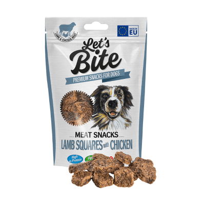 LET'S BITE MEAT SNACKS LAMB SQUARES WITH CHICKEN 80 GR