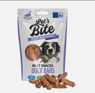 LET'S BITE MEAT SNACKS DUCK BARS 80 GR