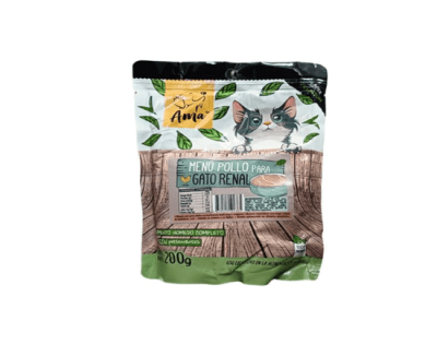 AMA ALIMENTO HUMEDO NATURAL GATO MENU GATO RENAL POUCH 200GR1