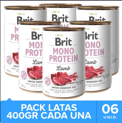 PACK 6X BRIT MONO PROTEIN LAMB 400 G 400GR