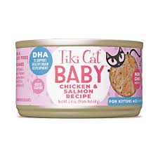 TIKI CAT BABY WHOLE FOODS CHICKEN Y SALMON WET FOOD, 70 GR