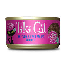 TIKI CAT HANA GRILL AHI TUNA Y CRAB WET FOOD, 80 GR