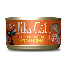 TIKI CAT TAHITIAN GRILL SARDINE WET FOOD, 80 GR