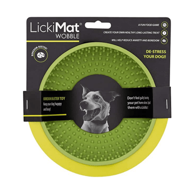 LICKIMAT WOBBLE GREEN FOR DOG1