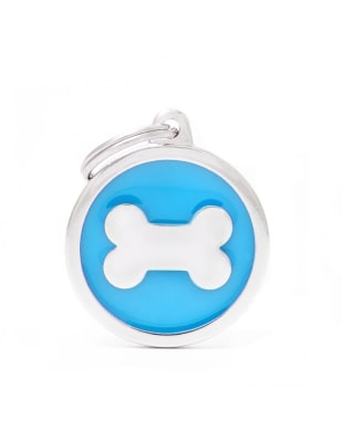LIGHT BLUE BIG CIRCLE BONE