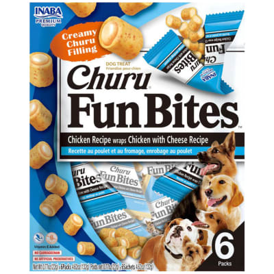 CHURU DOG FUN BITES POLLO Y QUESO 132GR