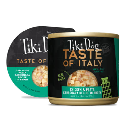 TIKI DOG TASTE OF ITALY CHICKEN PASTA CARBONARA, 85 GR
