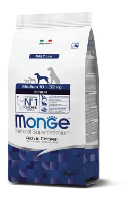 MONGE PERRO MEDIUM SENIOR POLLO 3KG