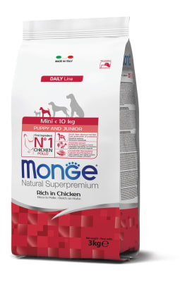 MONGE PERRO MINI PUPPY & JUNIOR POLLO 3KG1