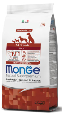 MONGE ALL BREED LAMB RICE POTATO 2.5KG