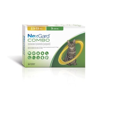 NEXGARD COMBO GATO 2,5 - 7,5 KG PIPETA
