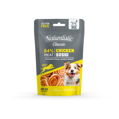 NATURALISTIC CLASSIC CHICKEN SUSHI, 100 GRS