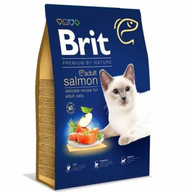 BRIT PREMIUM BY NATURE CAT ADULT SALMON 8KG