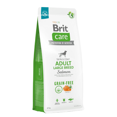 BRIT CARE GRAIN FREE ADULTO RAZA GRANDE SALMON 12KG