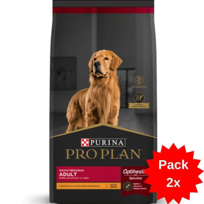 PACK 2X PRO PLAN DOG ADULTO RAZA MEDIANA 12KG