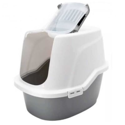 Caja Sanitaria Cerrada Pawise Grande Blanca Para Gatos Blanco