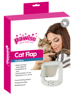 PAWISE PUERTA ABATIBLE GATOS 26X31 CM
