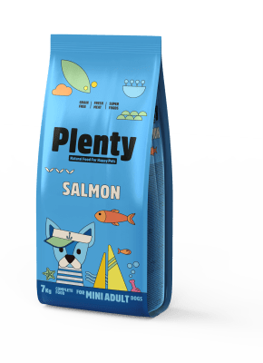 PLENTY MINI ADULT DOG SALMON 7 KG1