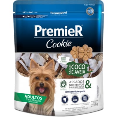 PREMIER  COOKIE ADULTOS TAMAÑO PEQUEÑO COCO Y AVENA - PERRO 250G