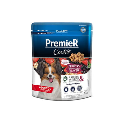 PREMIER  COOKIE ADULTOS TAMAÑO PEQUEÑO FRUTOS ROJOS Y AVENA - PERRO 250G