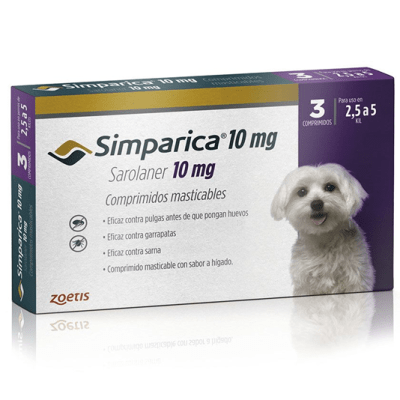 SIMPARICA 10MG 2.5 A 5KG 3 COMP