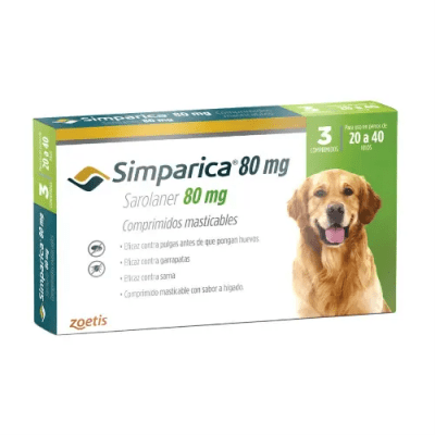 SIMPARICA 80MG 20 A 40KG 3 COMP