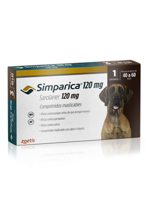 ANTIPARASITARIO SIMPARICA 120MG 40 A 60KG