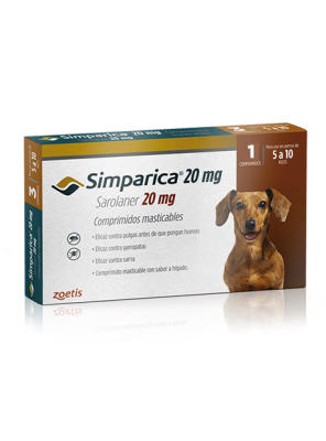 ANTIPARASITARIO SIMPARICA 20MG 5 A 10KG