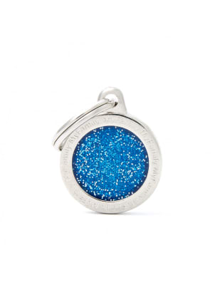 SMALL CIRCLE GLITTER BLUE