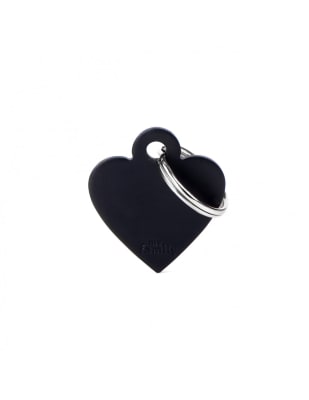SMALL HEART ALUMINUM BLACK