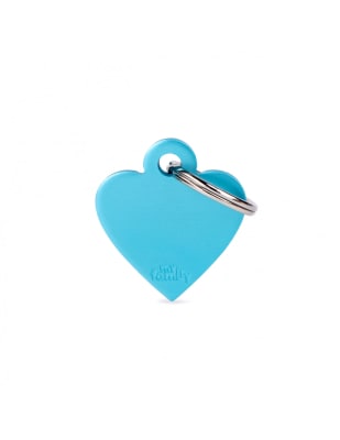 SMALL HEART ALUMINUM LIGHT BLUE