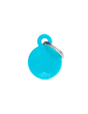 SMALL ROUND ALUMINUM LIGHT BLUE